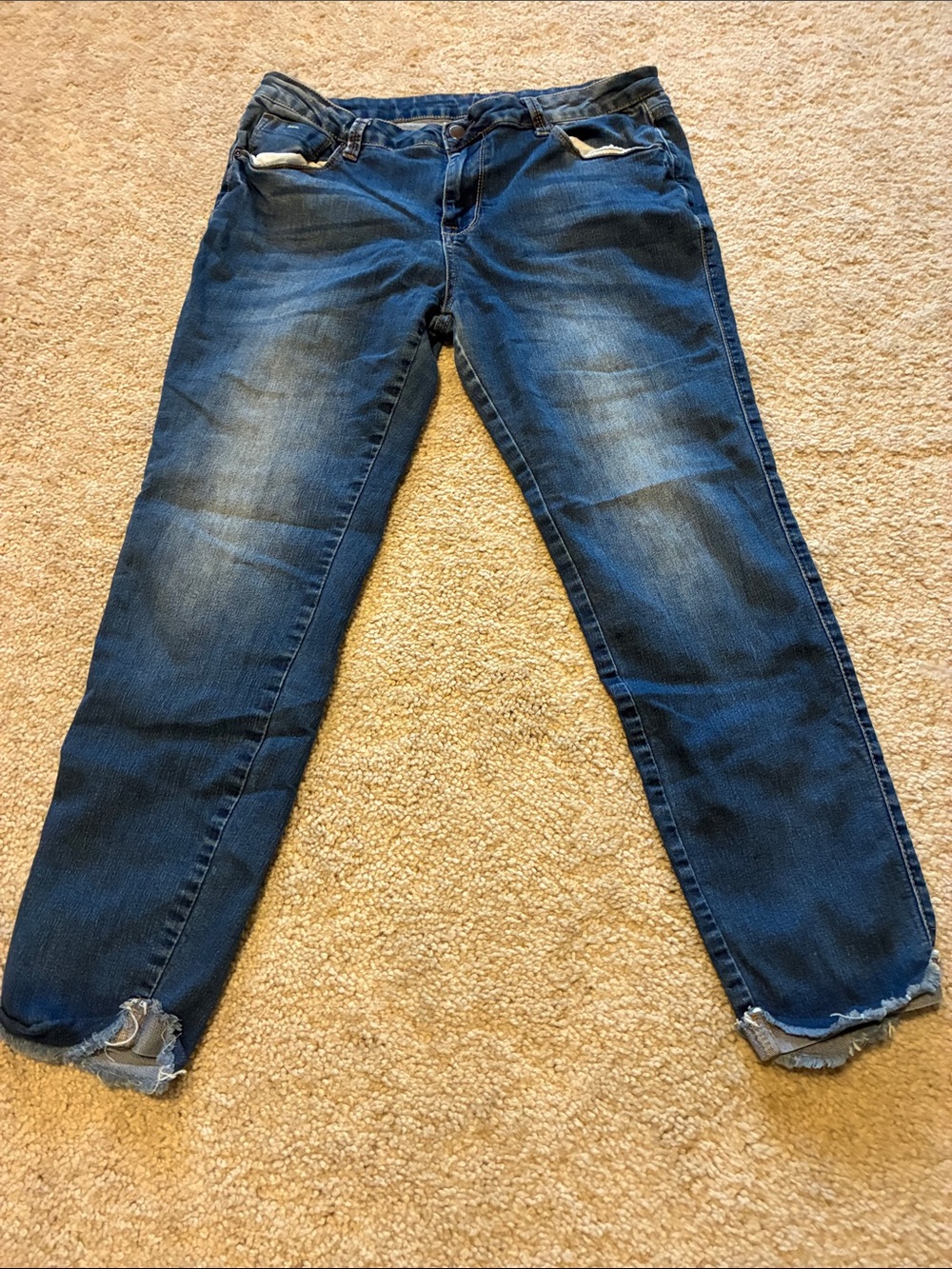 Encore Jeans Women’s Medium-Dark Blue Boyfriend Jeans